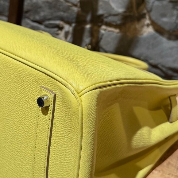 Hermès Soufre Yellow Epsom PHW Birkin 35 Bag - Picture 9 of 15